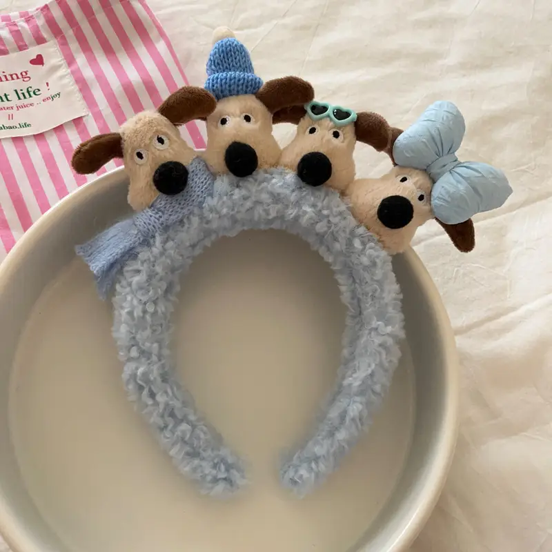 Plush Flower Hairband for Women Korean Style - Image 84