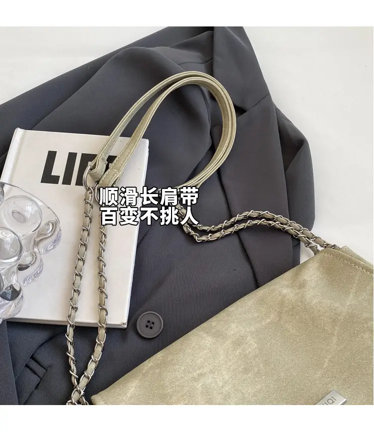 Green Flip Chain Shoulder Bag 2024 Summer — feature 5