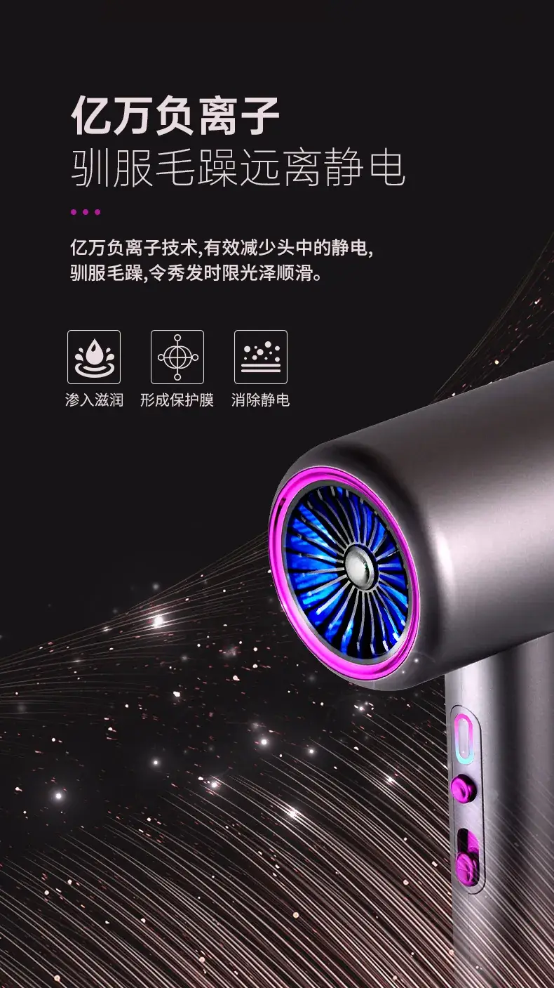 High Power Negative Ion Hair Dryer for Home & Salon — feature 9