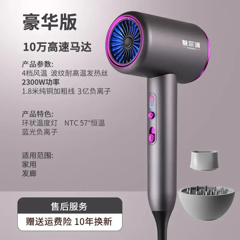 High Power Negative Ion Hair Dryer for Home & Salon