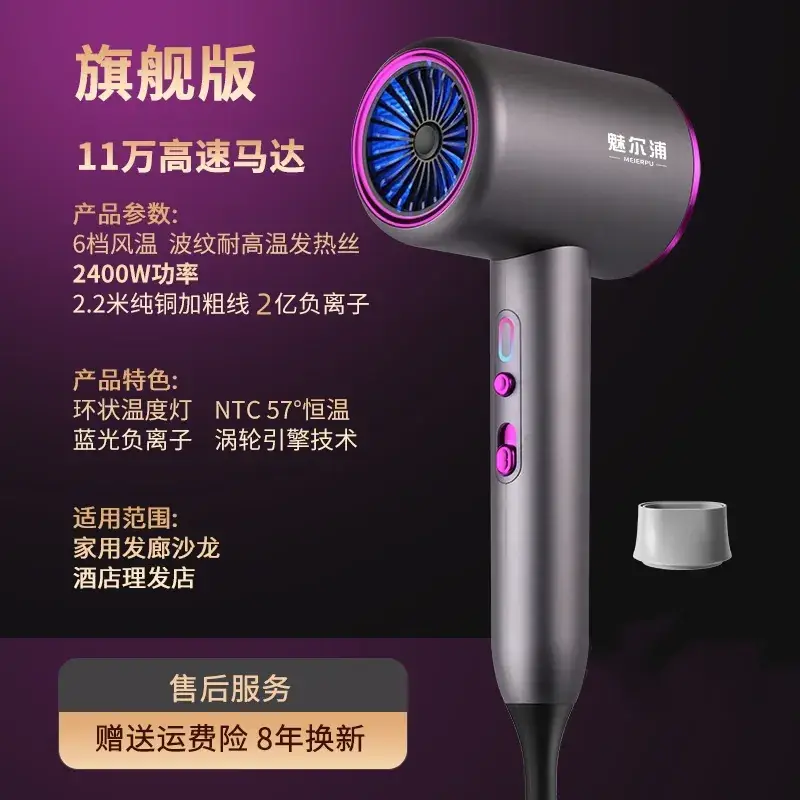 High Power Negative Ion Hair Dryer for Home & Salon