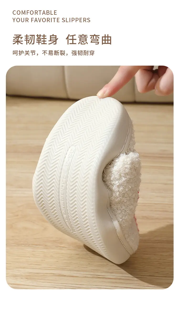Halloween Cross-Border Hot-Selling Slippers for Women, Towel Embroidered Cotton Slippers, Winter Christmas Cotton Slippers, Home Plush Warm Slippers — feature 7