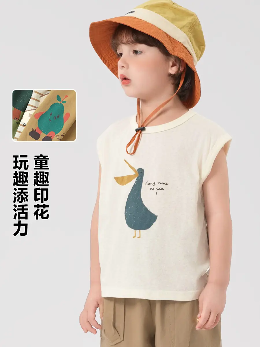 Right European Boys Cotton Sleeveless T-Shirt Summer - Image 10
