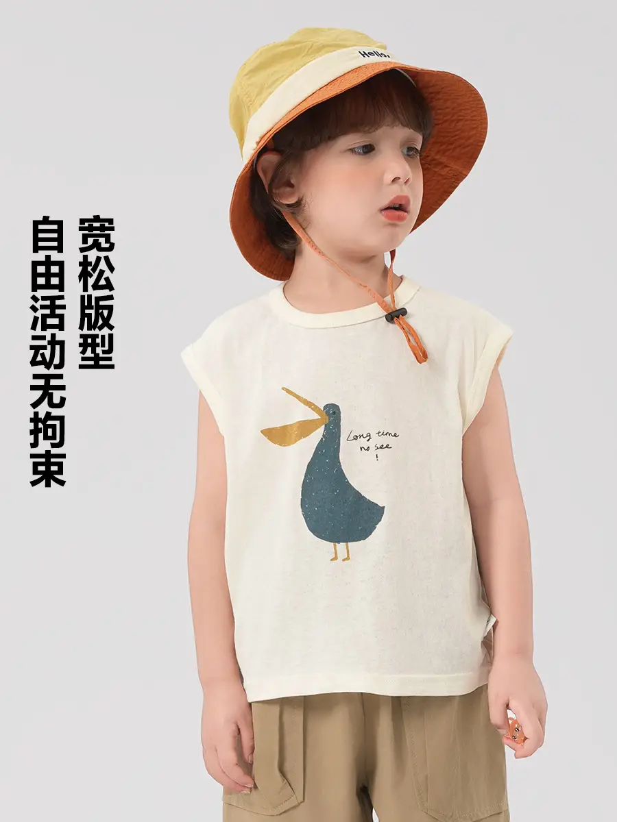 Right European Boys Cotton Sleeveless T-Shirt Summer - Image 11