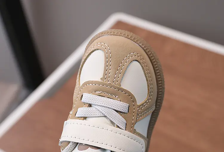 Baby Sneakers White Beige Velcro Toddler Board Shoes — feature 14