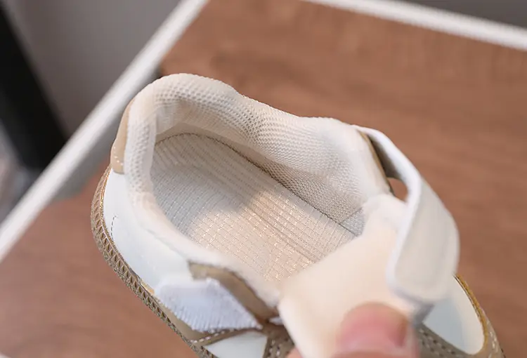 Baby Sneakers White Beige Velcro Toddler Board Shoes — feature 17