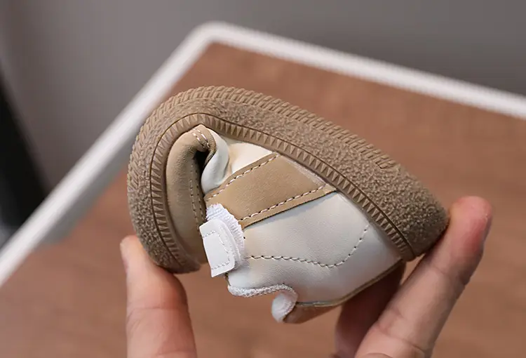 Baby Sneakers White Beige Velcro Toddler Board Shoes — feature 18