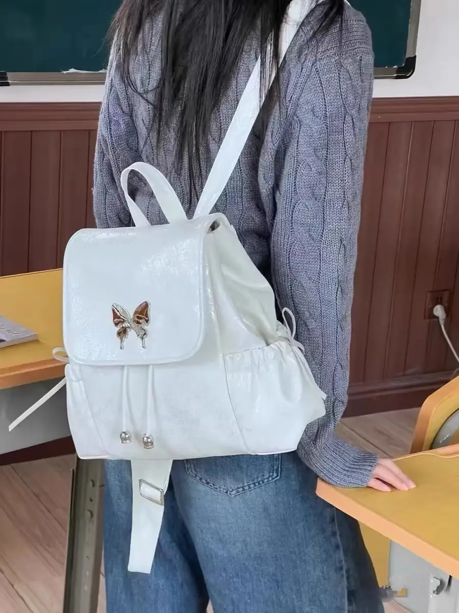 Silver Butterfly Backpack for Students & Travel — feature 3