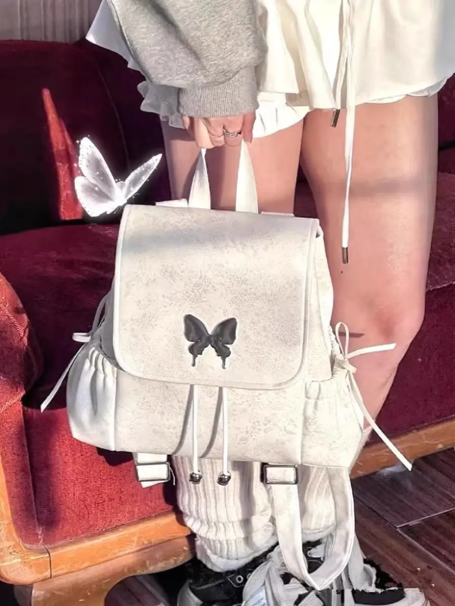Silver Butterfly Backpack for Students & Travel — feature 4