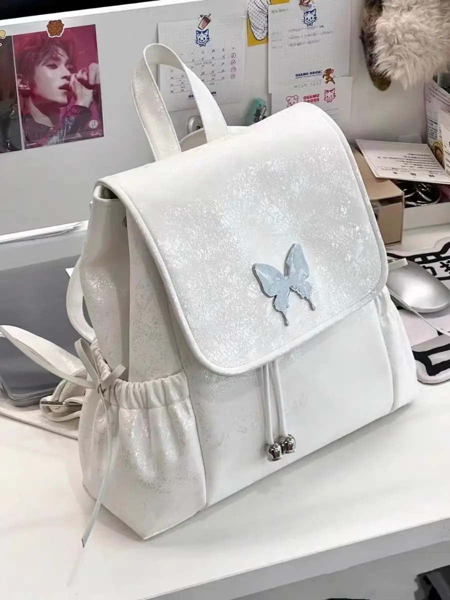 Silver Butterfly Backpack for Students & Travel — feature 5