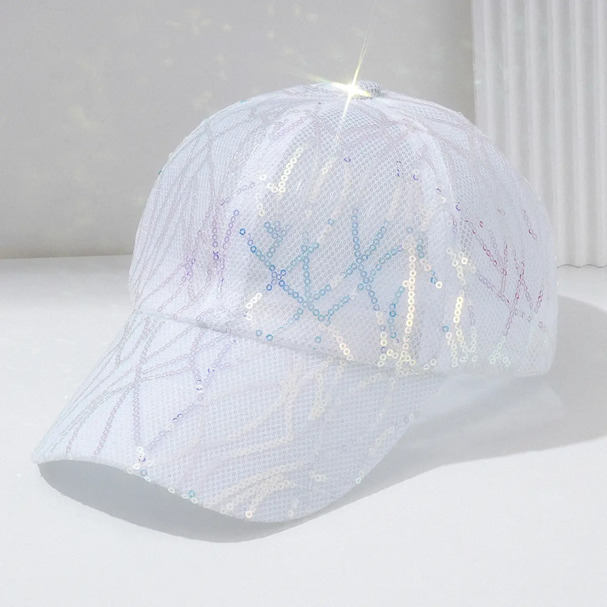 Cross-border Sequins Hollow Baseball Cap for Men Women - Image 7