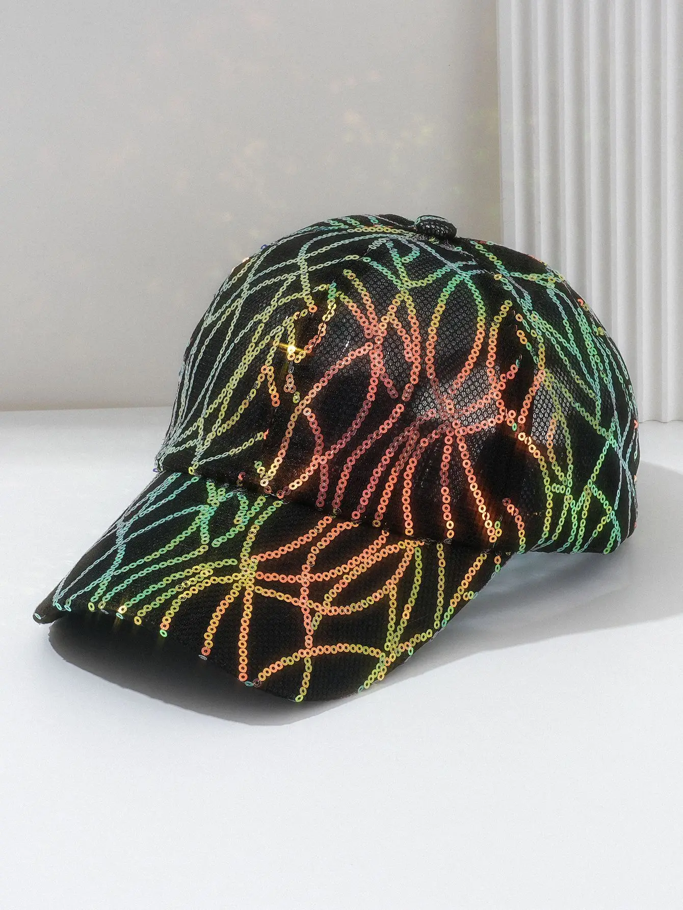 Cross-border Sequins Hollow Baseball Cap for Men Women — feature 6