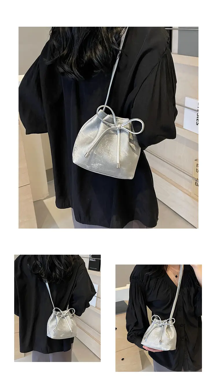 Korean Style White Bucket Bag for Women — feature 18