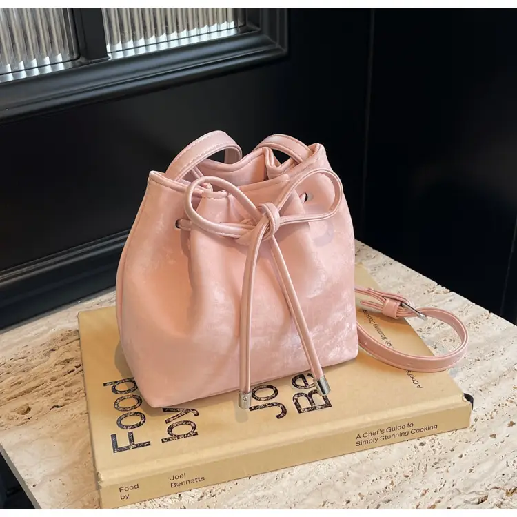 Korean Style White Bucket Bag for Women — feature 26