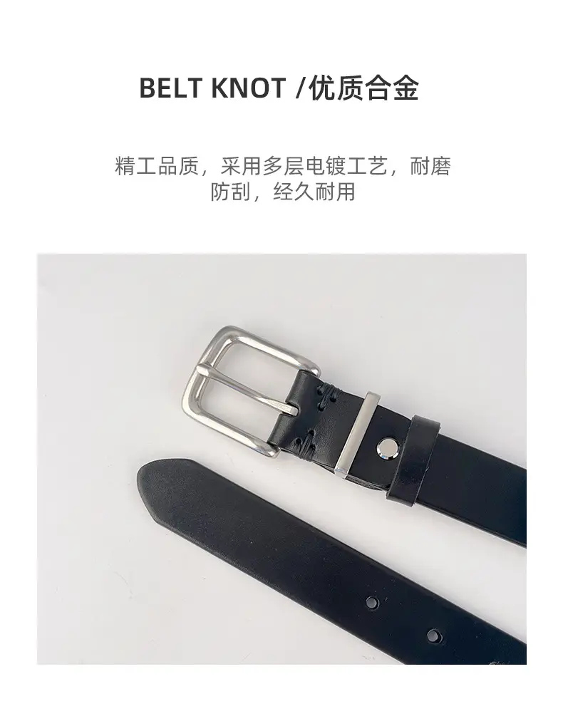 Women's Brown Leather Belt with Silver Buckle — feature 7