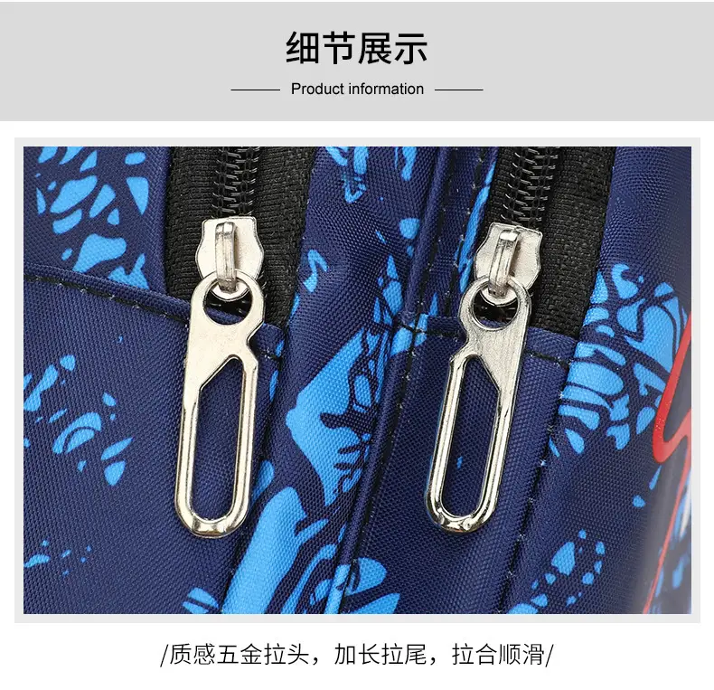 Men's Blue Printed Sports Chest Bag with Adjustable Strap — feature 31