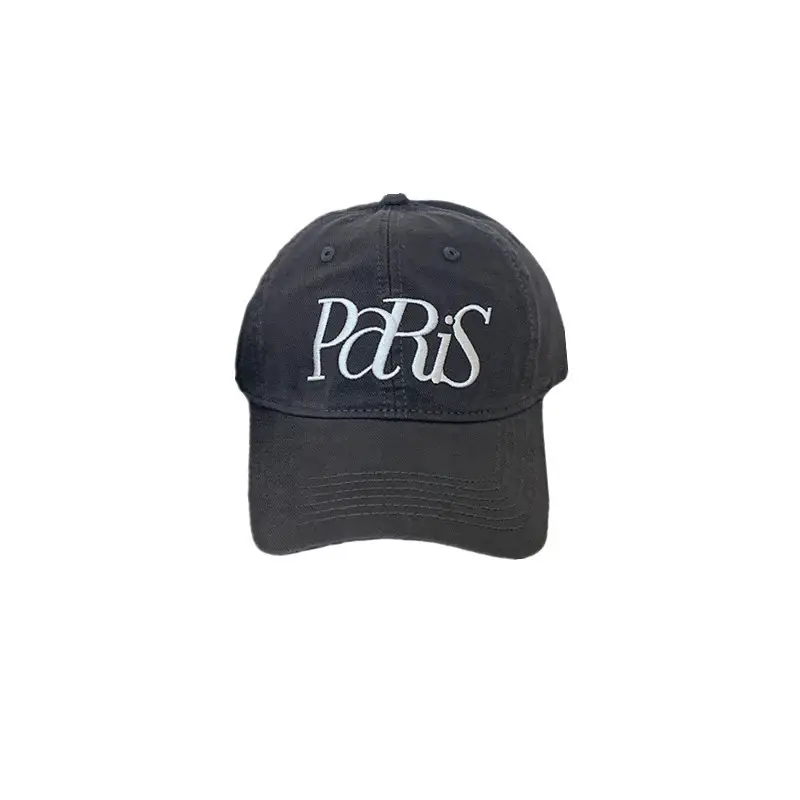 Black Paris-themed Baseball Cap for Women