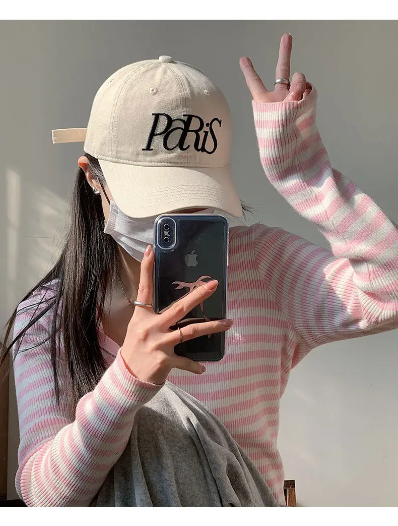 Black Paris-themed Baseball Cap for Women — feature 12