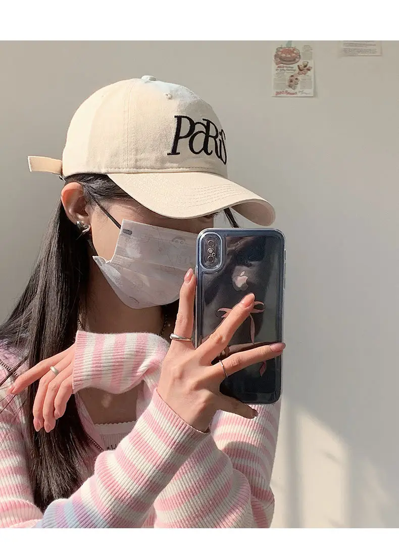 Black Paris-themed Baseball Cap for Women — feature 13