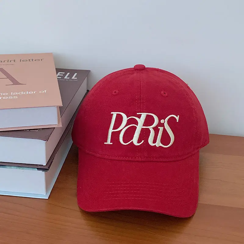 Black Paris-themed Baseball Cap for Women
