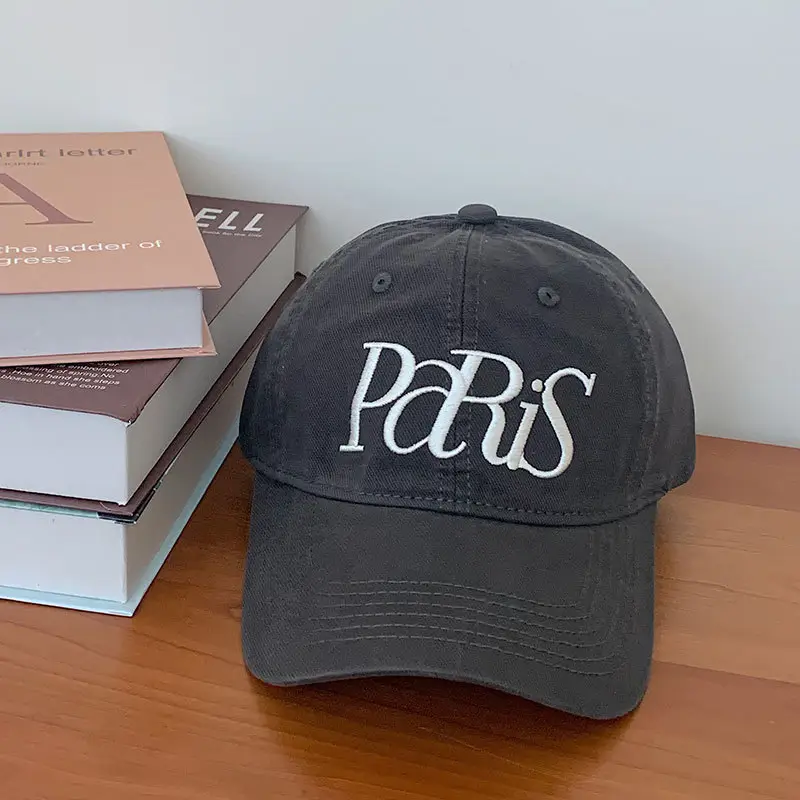 Black Paris-themed Baseball Cap for Women
