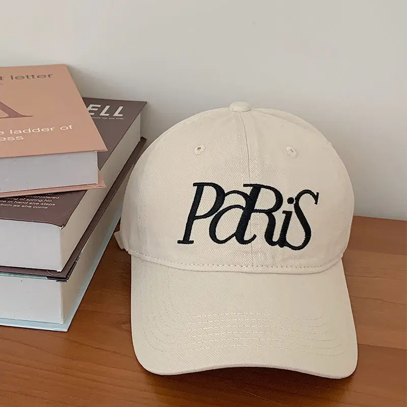 Black Paris-themed Baseball Cap for Women
