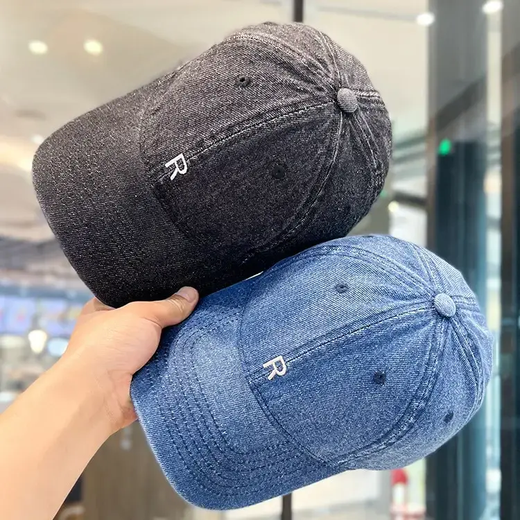 Women's Blue Cotton Cowboy Cap with R Logo - Image 5