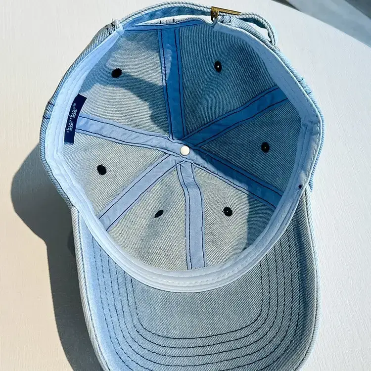 Women's Blue Cotton Cowboy Cap with R Logo - Image 7