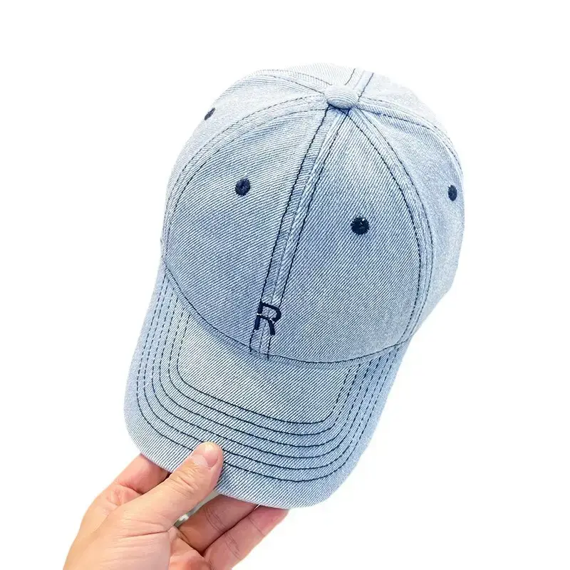 Women's Blue Cotton Cowboy Cap with R Logo - Image 8