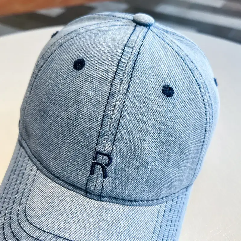 Women's Blue Cotton Cowboy Cap with R Logo — feature 5