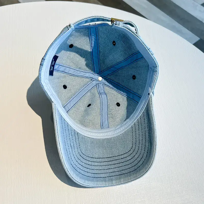 Women's Blue Cotton Cowboy Cap with R Logo — feature 8