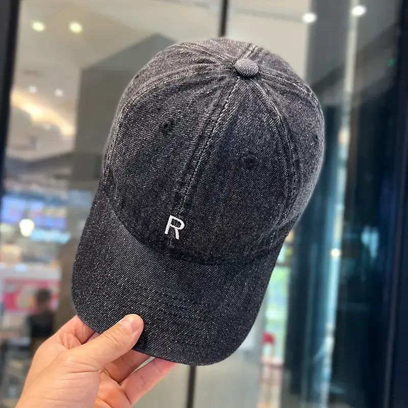 Women's Blue Cotton Cowboy Cap with R Logo — feature 9