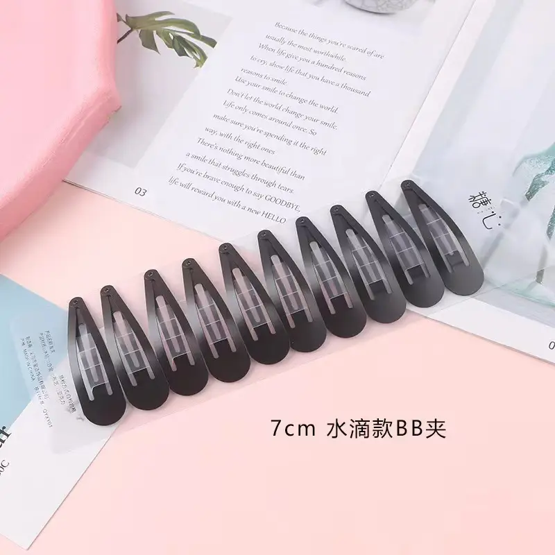 Korean Black Matte Hair Clip for Women 6cm - Image 2