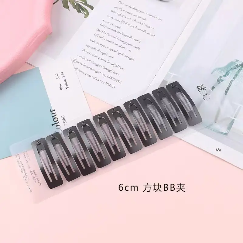 Korean Black Matte Hair Clip for Women 6cm - Image 5