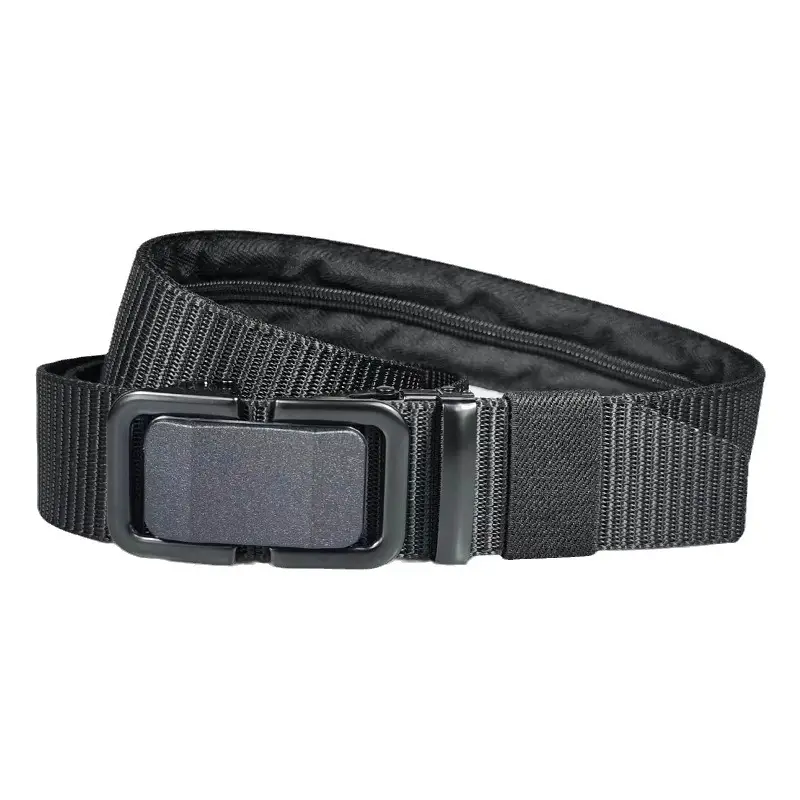 Men's Black Tactical Hidden Wallet Belt with Automatic Buckle - Image 14