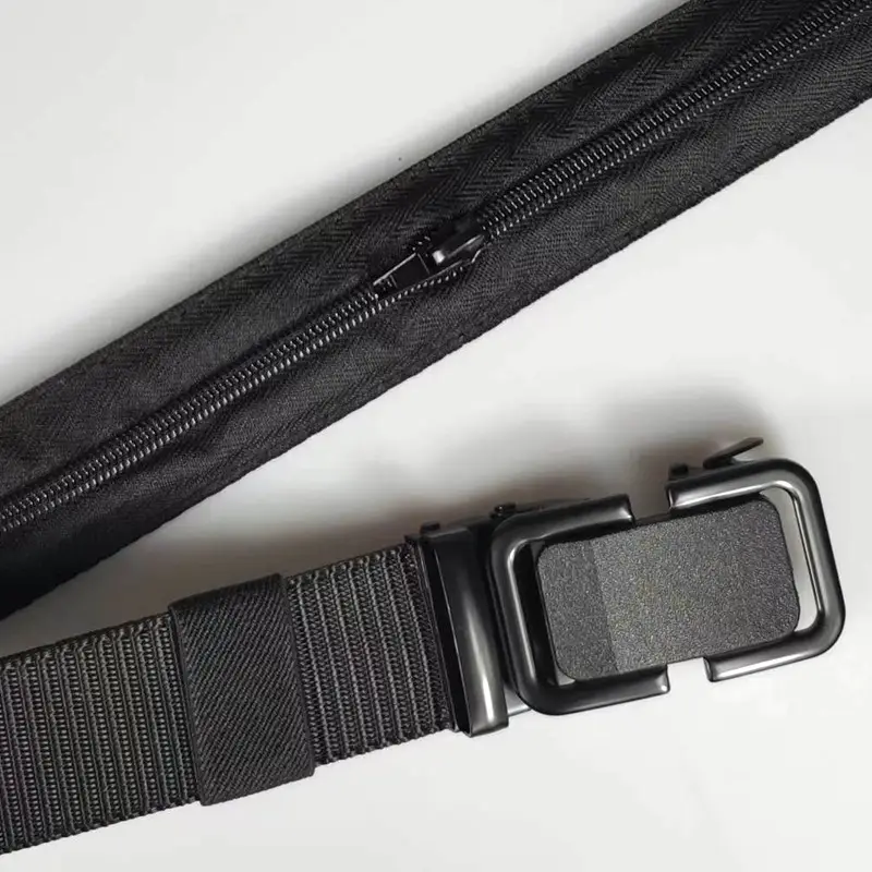 Men's Black Tactical Hidden Wallet Belt with Automatic Buckle — feature 4