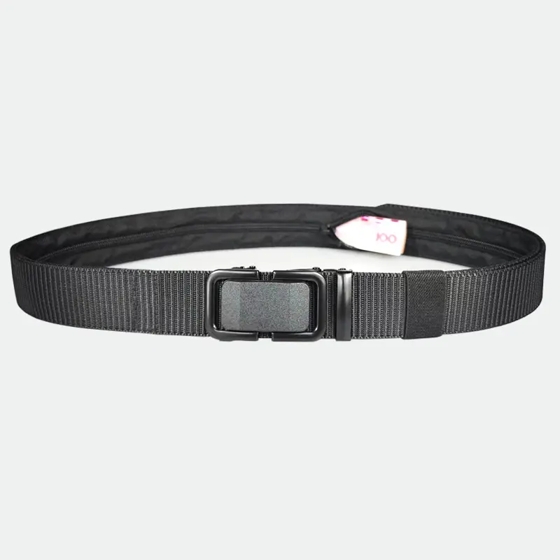 Men's Black Tactical Hidden Wallet Belt with Automatic Buckle — feature 7