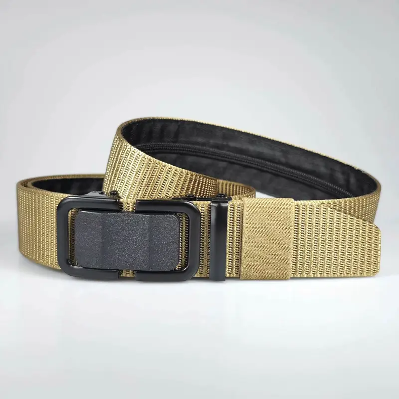Men's Black Tactical Hidden Wallet Belt with Automatic Buckle - Image 3