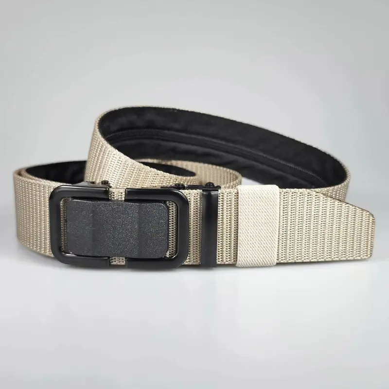 Men's Black Tactical Hidden Wallet Belt with Automatic Buckle - Image 7