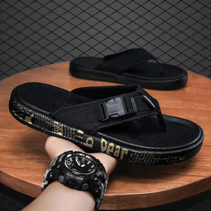 Men's Flip-Flops 2026 New Summer Trendy Sandals Beach Shoes Non-Slip Anti-Odor Ins Trendy Outdoor Slippers for Men - Image 4