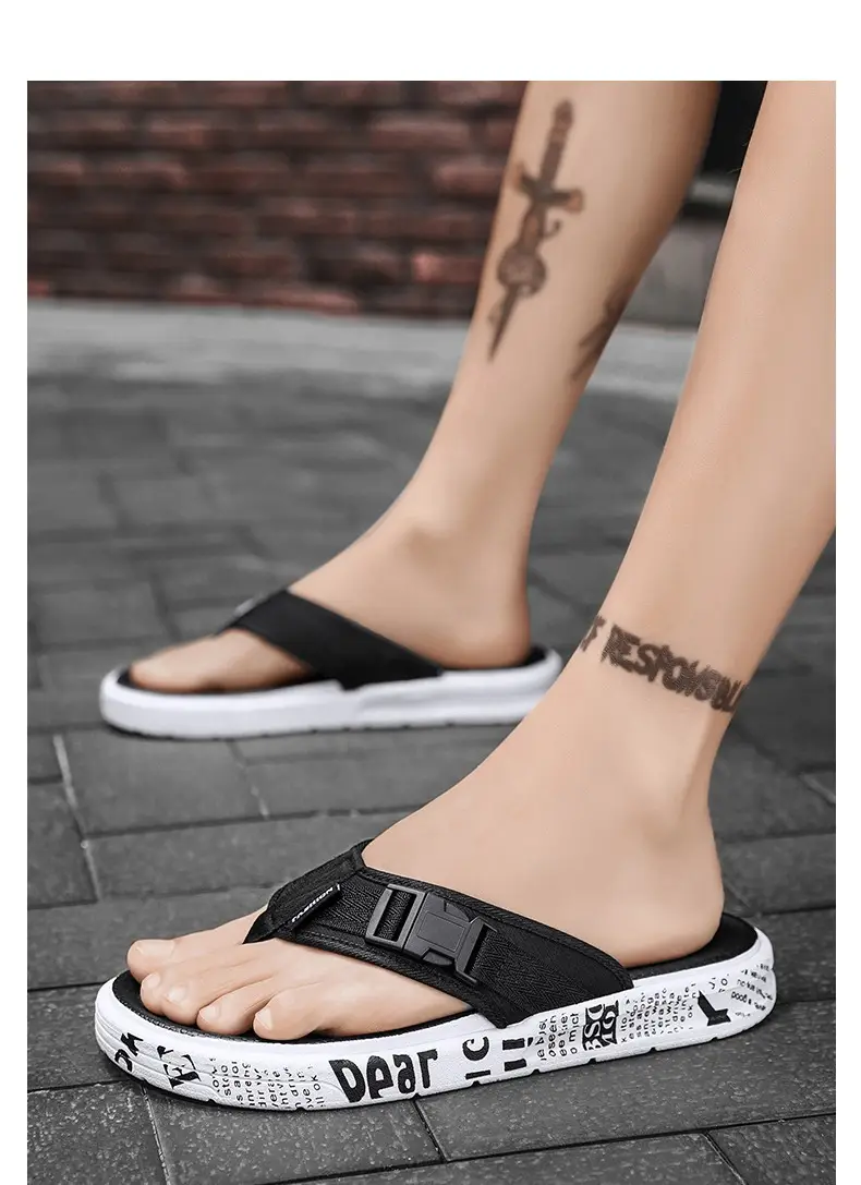 Men's Flip-Flops 2026 New Summer Trendy Sandals Beach Shoes Non-Slip Anti-Odor Ins Trendy Outdoor Slippers for Men — feature 15