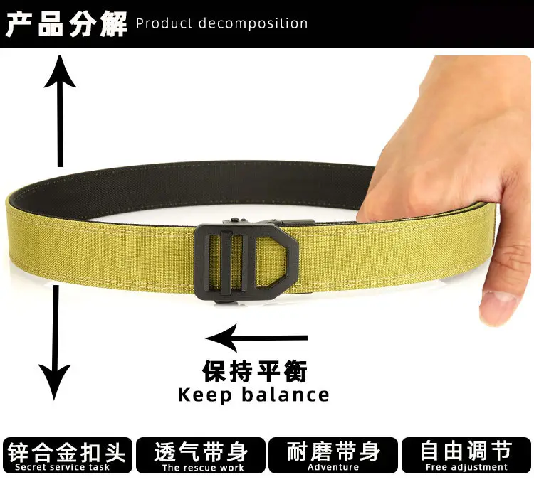 Men's Navy Blue Tactical Belt 3.8" Military Grade — feature 11