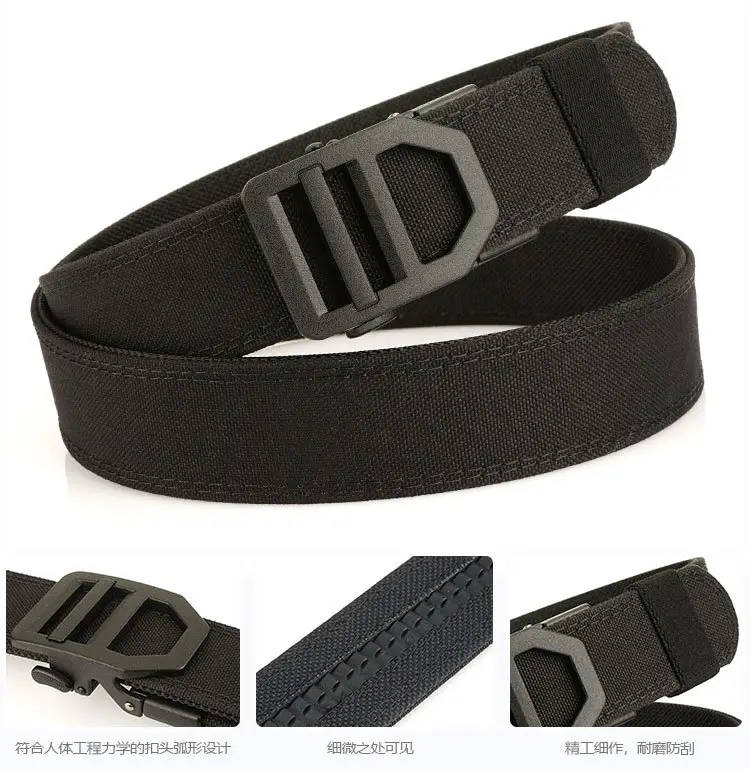 Men's Navy Blue Tactical Belt 3.8" Military Grade — feature 14