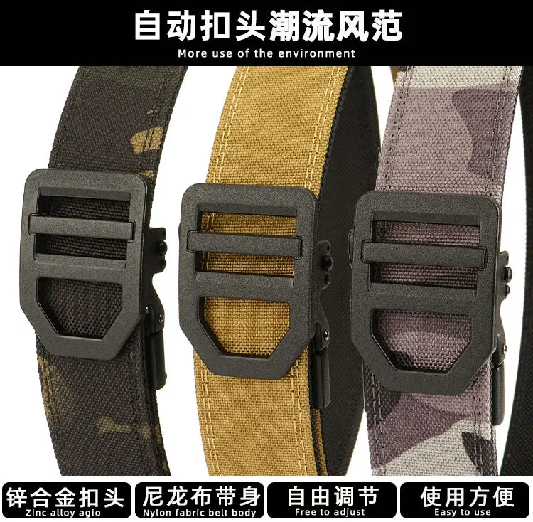 Men's Navy Blue Tactical Belt 3.8" Military Grade — feature 3