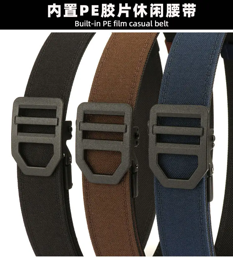 Men's Navy Blue Tactical Belt 3.8" Military Grade — feature 6