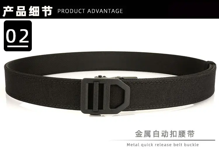 Men's Navy Blue Tactical Belt 3.8" Military Grade — feature 8