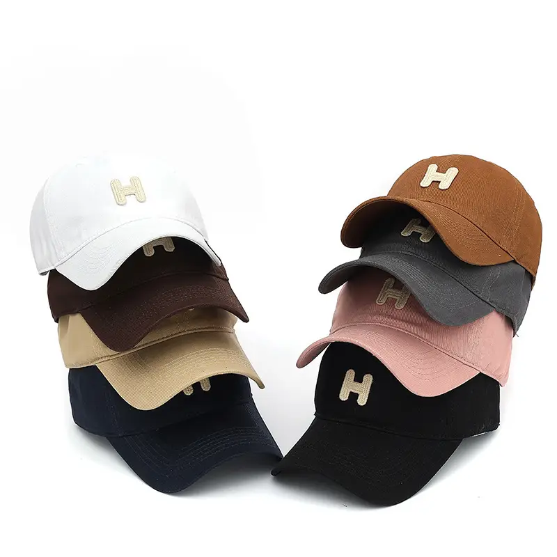 Women's Black H Embroidered Baseball Cap - Image 9
