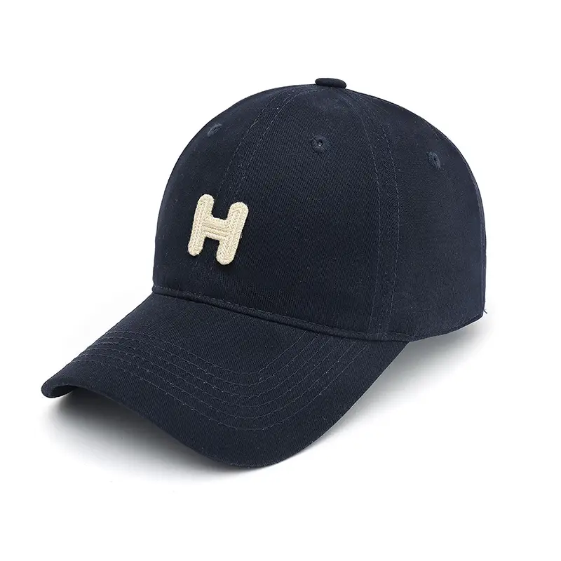 Women's Black H Embroidered Baseball Cap — feature 1