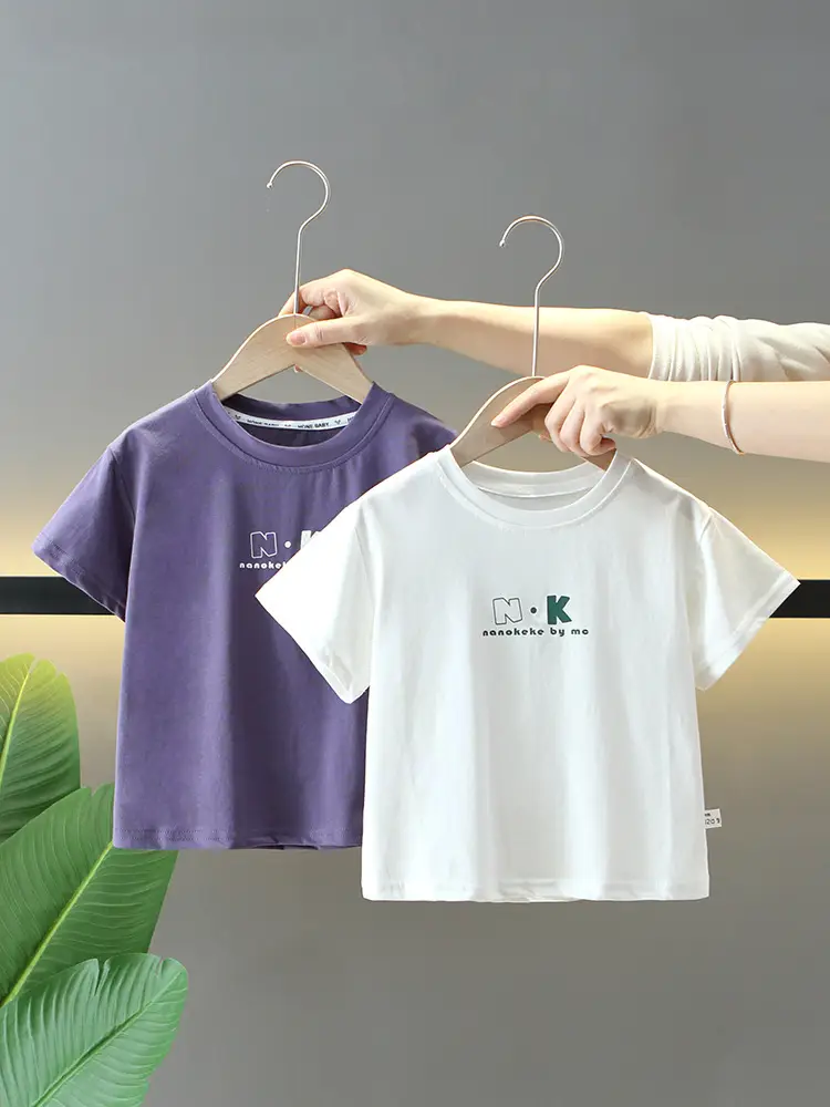 Kids White Graphic T-Shirt Summer Casual Top - Image 3