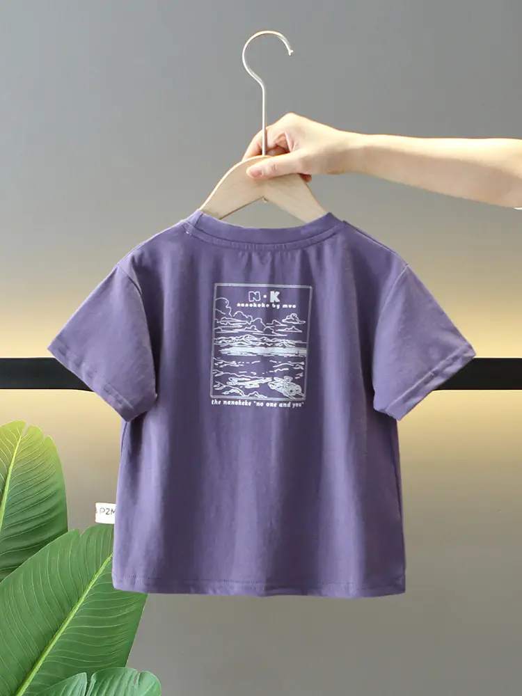 Kids White Graphic T-Shirt Summer Casual Top - Image 6